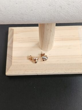 14k Gold Tri Color Earrings